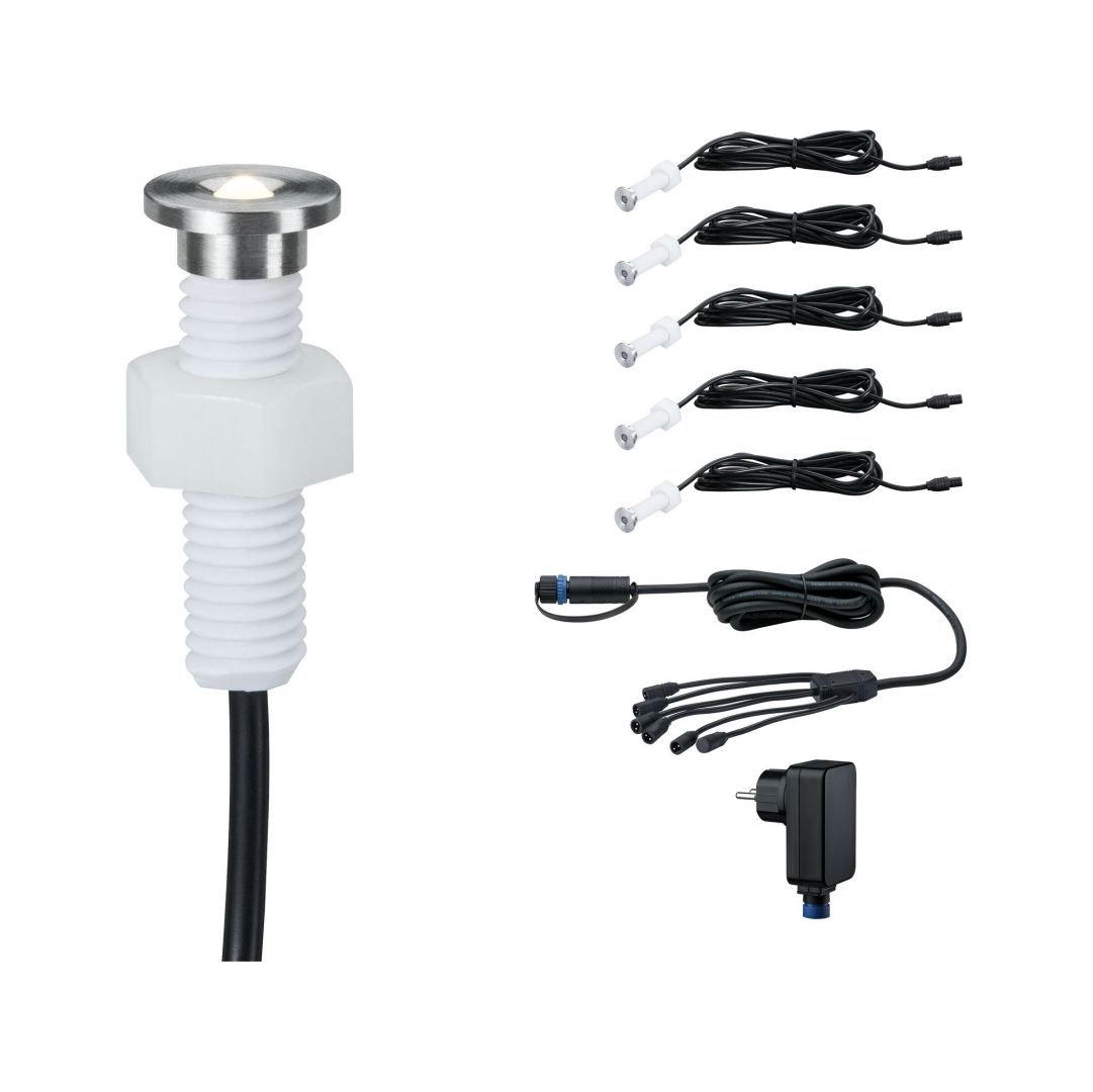 P 93695 Plug&Shine základní sada vestavné svítidlo MicroPen II IP67 3000K 5x0,22W - PAULMANN