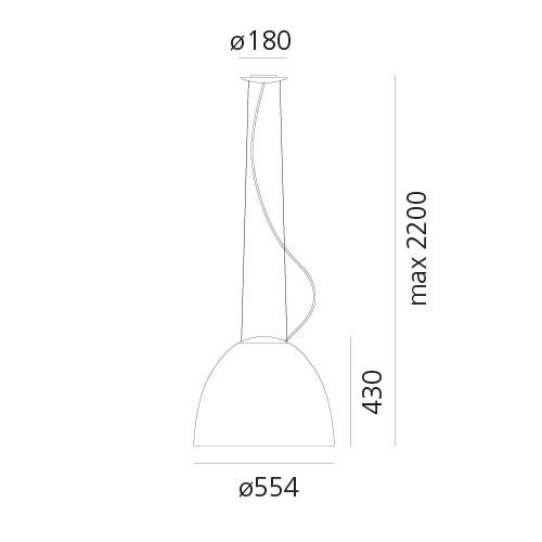 AR A240600 Nur - závěsné - antracit - ARTEMIDE (obrázek 6)