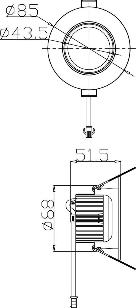 Obrázek produktu Deko-Light stropní vestavné svítidlo COB-68-24V-2700K-kulaté 24V DC 8,5W 2700 K 630 lm bílá - LIGHT IMPRESSIONS 3 Obrázek produktu Deko-Light stropní vestavné svítidlo COB-68-24V-2700K-kulaté 24V DC 8,5W 2700 K 630 lm bílá - LIGHT IMPRESSIONS 3