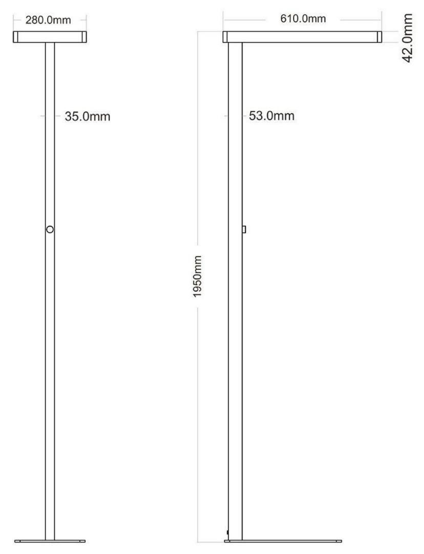 Obrázek produktu Deko-Light stojací svítidlo Office Two 100-277V 80W 4000 K 8300 lm 1950 mm stříbrná - LIGHT IMPRESSIONS 7 Obrázek produktu Deko-Light stojací svítidlo Office Two 100-277V 80W 4000 K 8300 lm 1950 mm stříbrná - LIGHT IMPRESSIONS 7