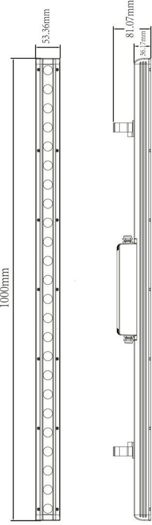 IMPR 732079 Deko-Light podlahové a nástěnné a stropní svítidlo Wallwasher Caph 230V 38W 3000 K 3000 lm 1000 mm tmavěšedá (obrázek 7)