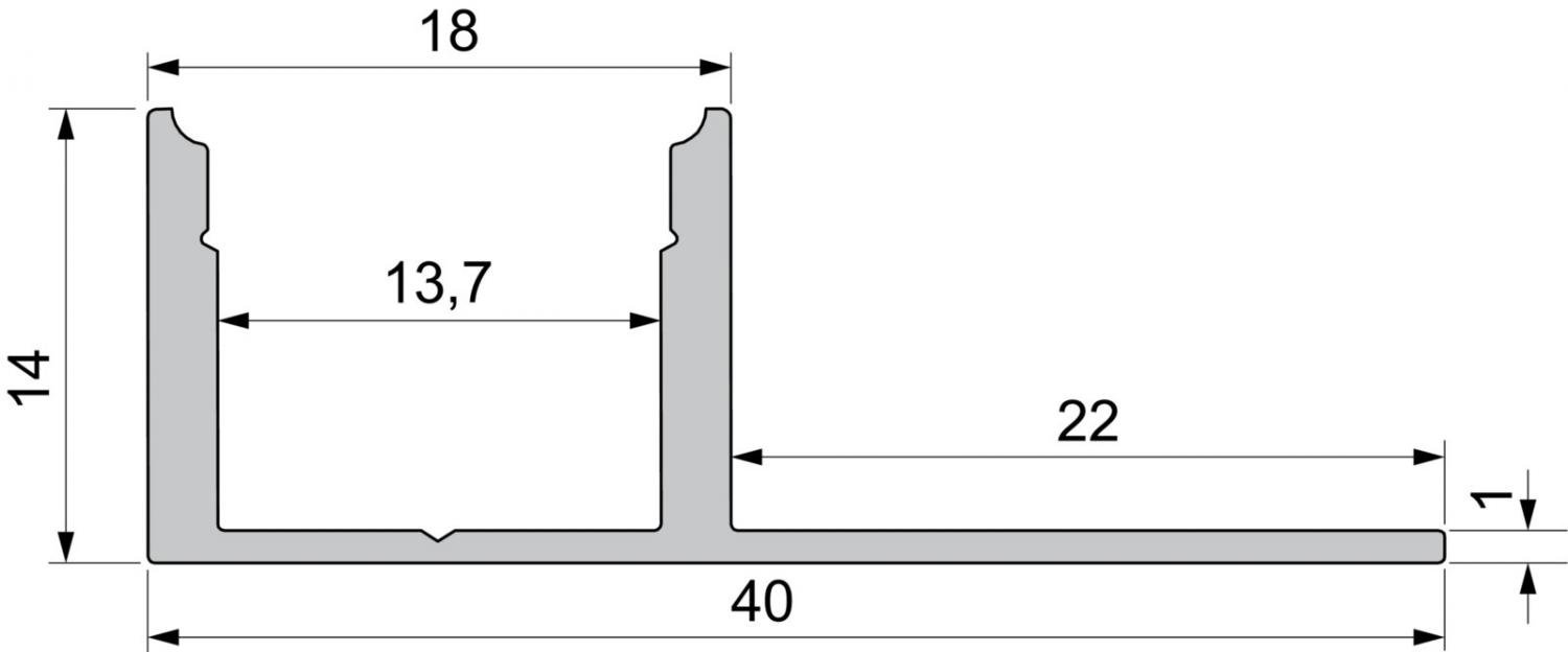 IMPR 975361 Reprofil dlaždicový profil EL-03-12 stříbrná elox 2500 mm - DEKOLIGHT (obrázek 6)