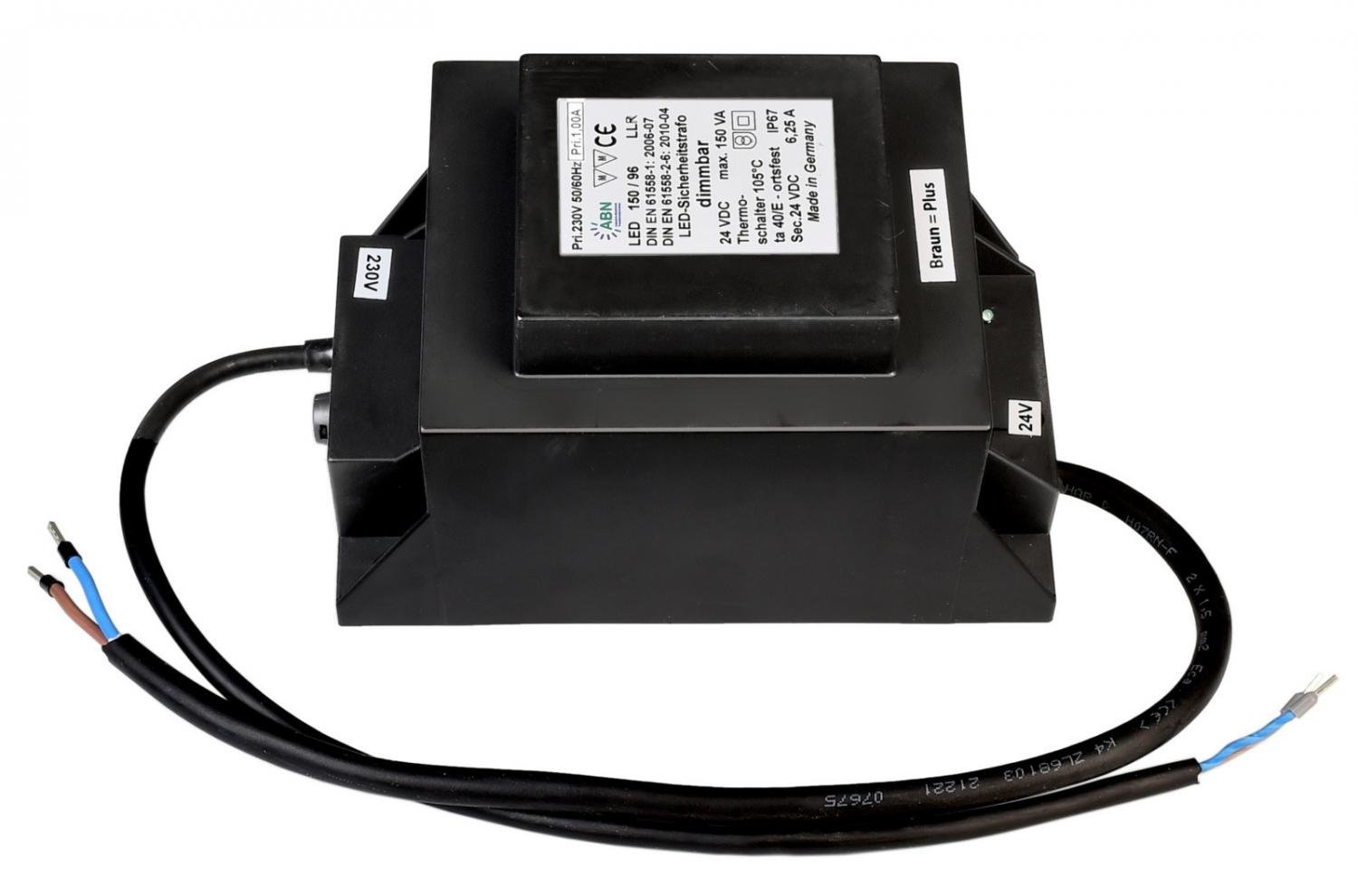 IMPR 872046 ABN napájení LED bezpečnostní trafo 150VA/24V DC konstantní napětí IP67 stmívatelné 24V DC 150VA - LIGHT IMPRESSIONS