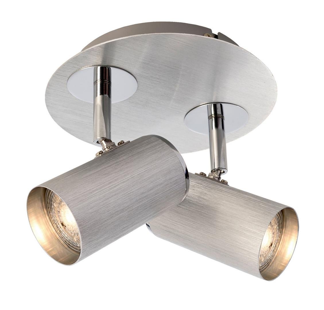 IMPR 348086 Deko-Light stropní přisazené svítidlo Indi II 230V GU10 2x max. 50W stříbrná - LIGHT IMPRESSIONS