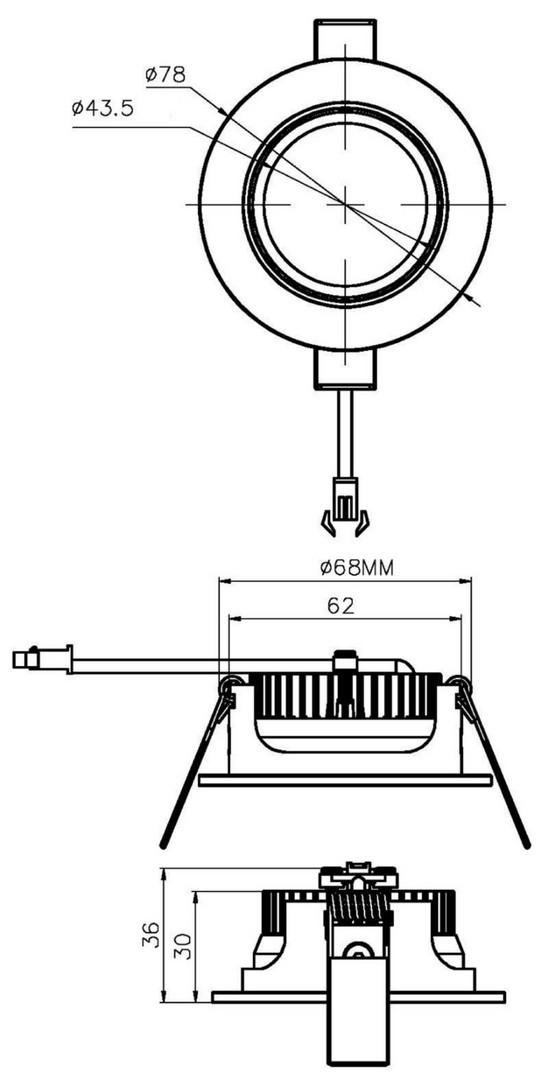 Obrázek produktu Deko-Light stropní vestavné svítidlo COB-68-350mA-2700K-kulaté-plochý 14-15V DC 5W 2700 K 490 lm stříbrná - LIGHT IMPRESSIONS 3 Obrázek produktu Deko-Light stropní vestavné svítidlo COB-68-350mA-2700K-kulaté-plochý 14-15V DC 5W 2700 K 490 lm stříbrná - LIGHT IMPRESSIONS 3