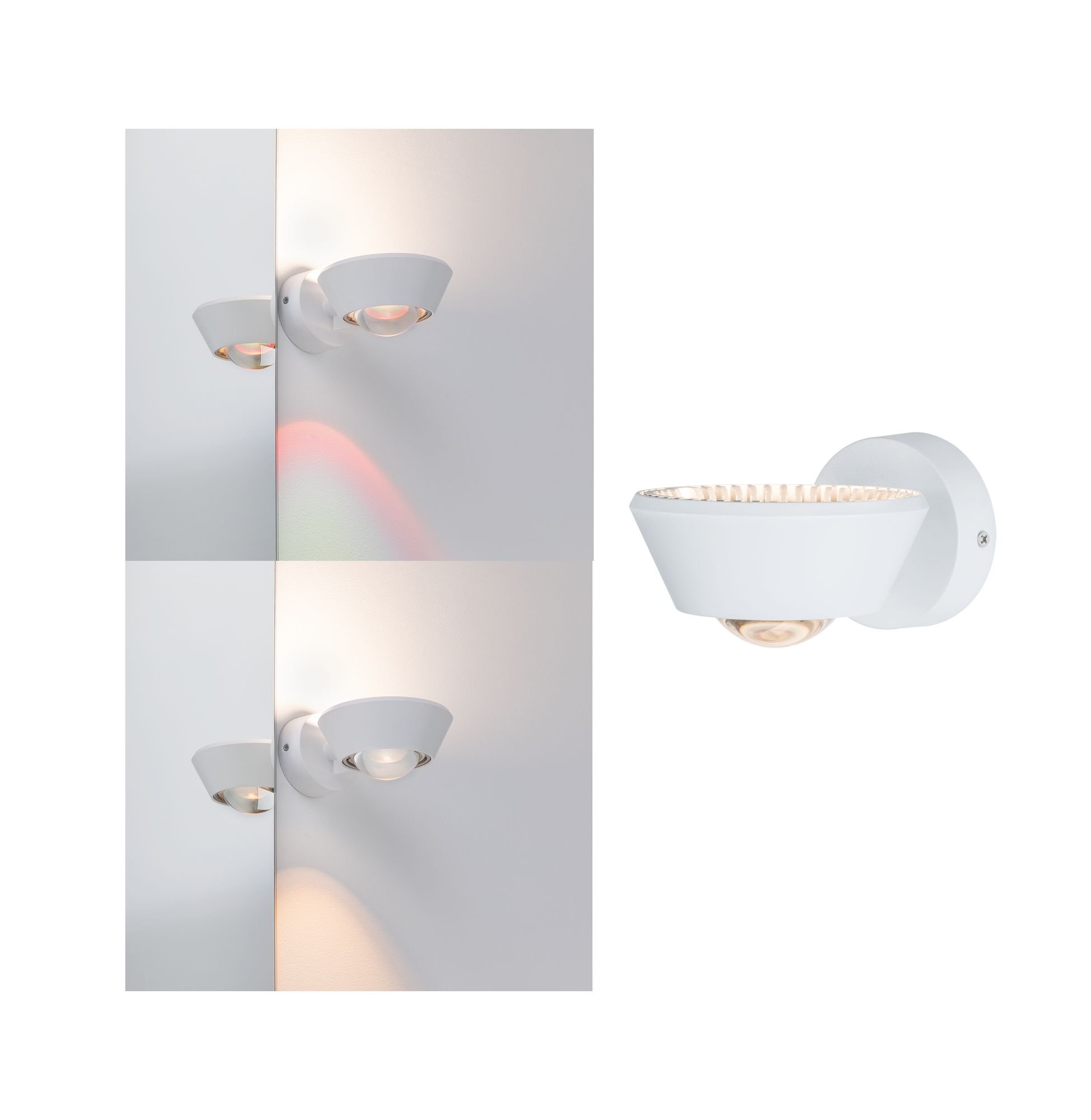 Levně P 70946 LED nástěnné svítidlo Sabik IP44 13W bílá mat stmívatelné - PAULMANN