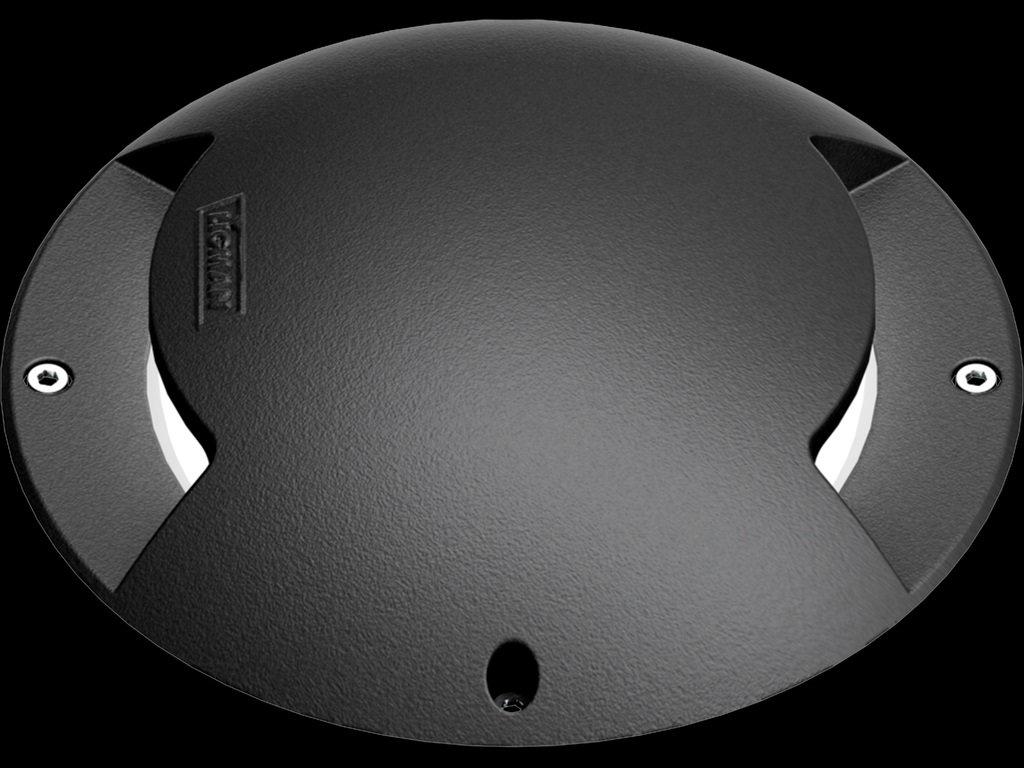 Levně LGM MK-60259-W30-01 Zápustné zemní svítidlo MASK 3000K 8W 202lm IP68 218mm černé RAL9011 - LIGMAN