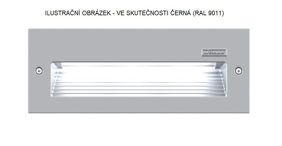 Levně LGM RA-40582-W30-01 Venkovní zápustné svítidlo do stěny RADO 5 LED 17W 308lm 3000K IP65 černá RAL9011 - LIGMAN