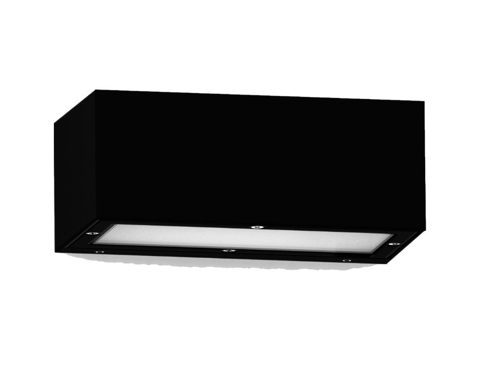 Levně LGM GI-31601-8030-ND-01 Nástěnné venkovní svítidlo GINO 3 LED 16W UP/DOWN 3000K opal difusor IP65 černá RAL9011 - LIGMAN