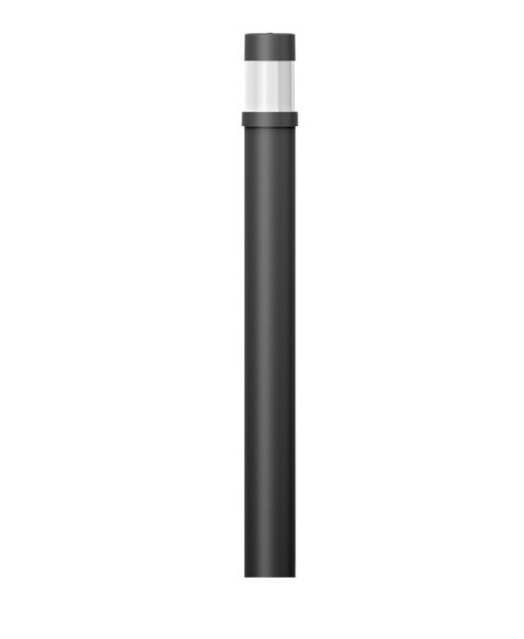 Levně LGM BA-10613-O-30-01 Venkovní sloupkové svítidlo BAMBOO 3 černé 3000K 15W 474lm IP65 RAL9011 kryt opal vč.A107091(zemní držák) - LIGMAN