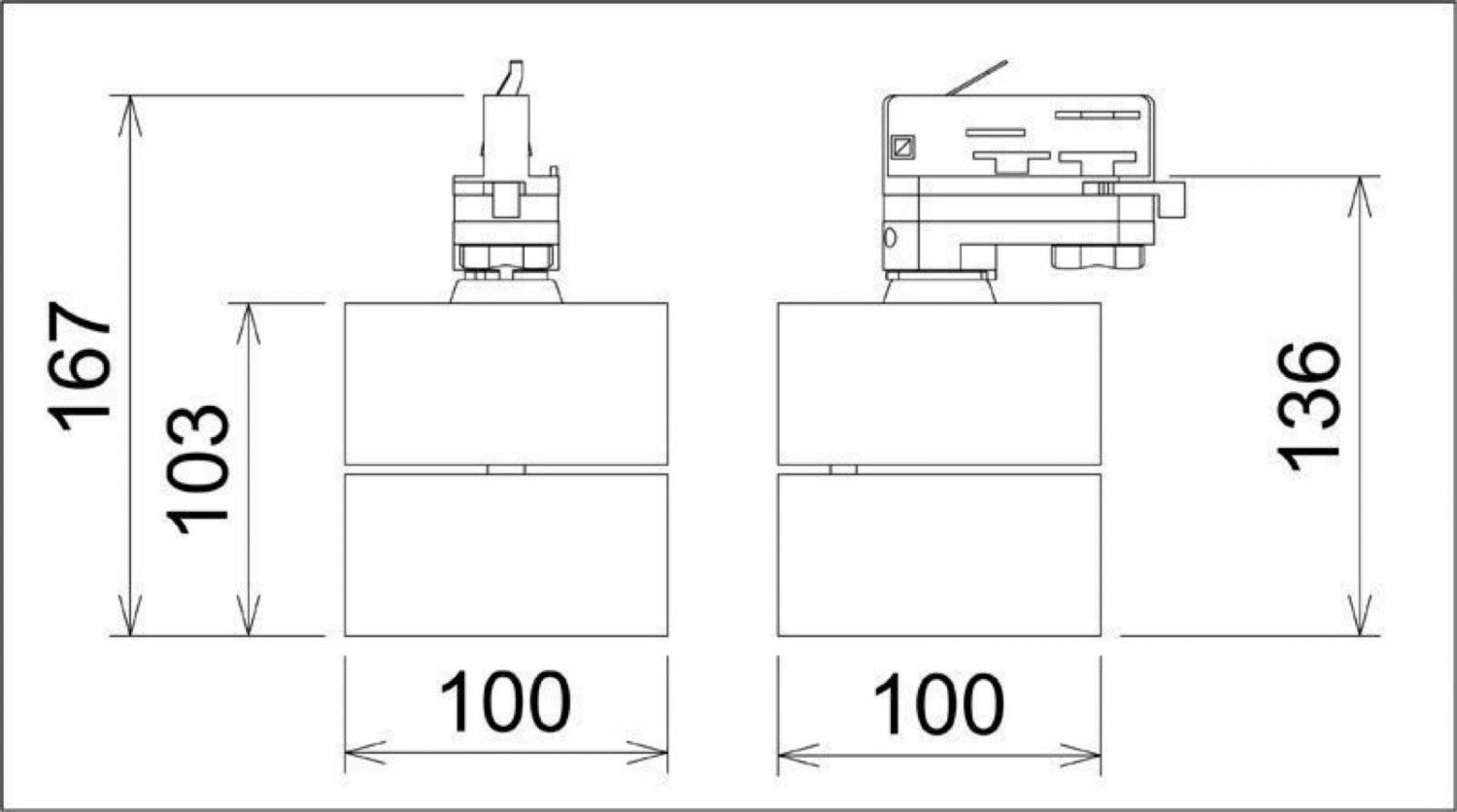 IMPR 707044 Deko-Light kolejnicový systém 3-fázový 230V Uni II 230V 17W 3000 K bílá 167 mm (obrázek 10)