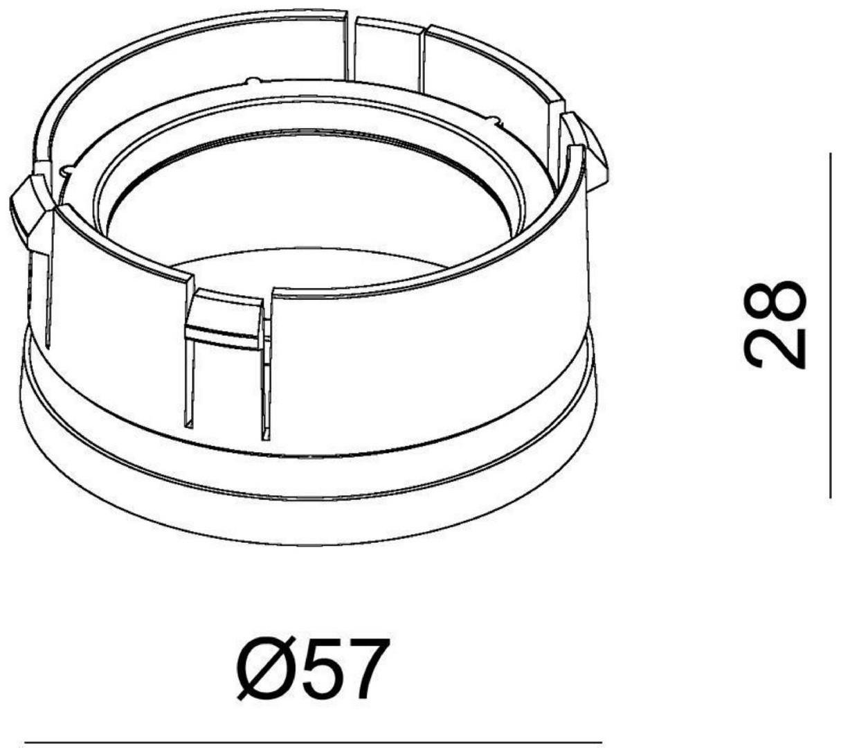 IMPR 930301 Deko-Light reflektor Ring bílá pro Serie Klara / Nihal Mini / Rigel Mini (obrázek 2)