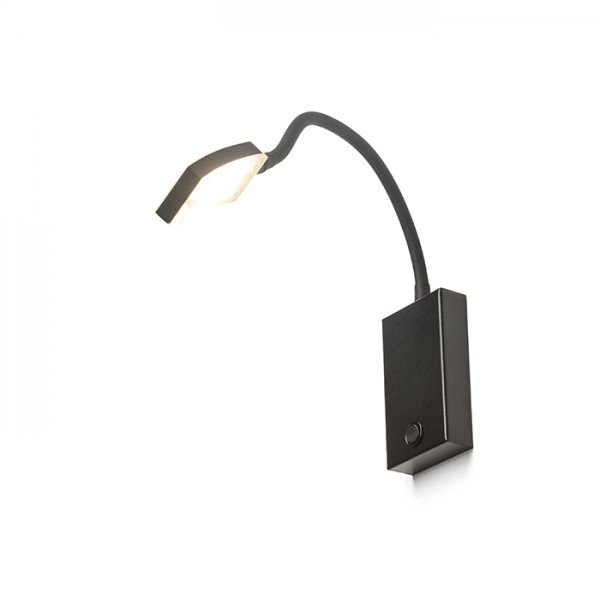 RED R12942 FRISCO W nástěnná černá 230V LED 4.2W 120° 3000K - RED - DESIGN RENDL