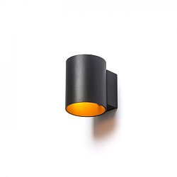 Obrázek pro produkt TUBA W nástěnná matná černá/zlatá 230V G9 33W - RED - DESIGN RENDL