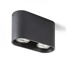 Obrázek pro produkt MANTOVA II stropní matná černá 230V GU10 2x35W - RED - DESIGN RENDL