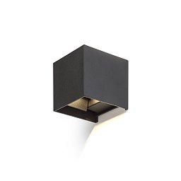 Obrázek pro produkt TITO SQ nástěnná černá 230V LED 6W IP54 3000K - RED - DESIGN RENDL