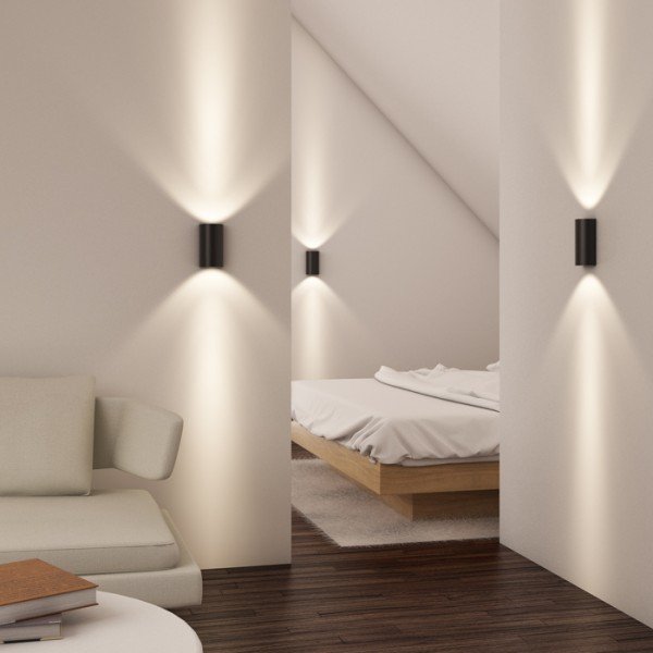 RED R12593 DAFFY nástěnná černá 230V LED 6W 3000K - RED - DESIGN RENDL (obrázek 3)