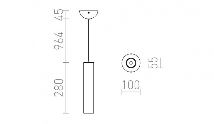 RED R12459 RIGA 28 závěsná černá 230V LED 9W 38° 3000K - RED - DESIGN RENDL (obrázek 6)