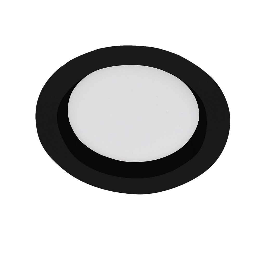 KHL K53300.01.RF.BK-BK.OP.ST.8.40 Zápustné svítidlo LACUS BLACK LED IP44 7W 4000K 707lm 108mm - KOHL-Lighting (starý kód: KHL K53300.BK.4K)