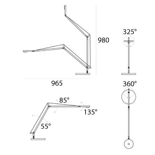 AR 1739010A Demetra Professional stolní lampa - 3000K - tělo lampy - antracit - ARTEMIDE (obrázek 6)