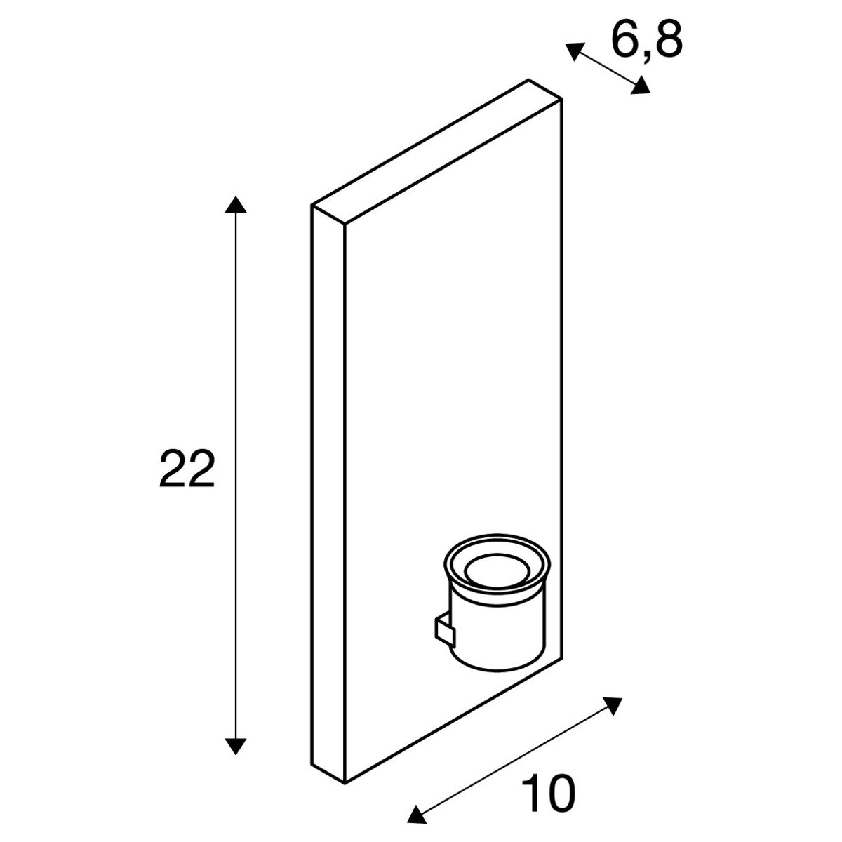 LA 1001272 FENDA Basis, nástěnné svítidlo, E27, bílé, bez stínítka, max. 40W - BIG WHITE (SLV) (obrázek 14)