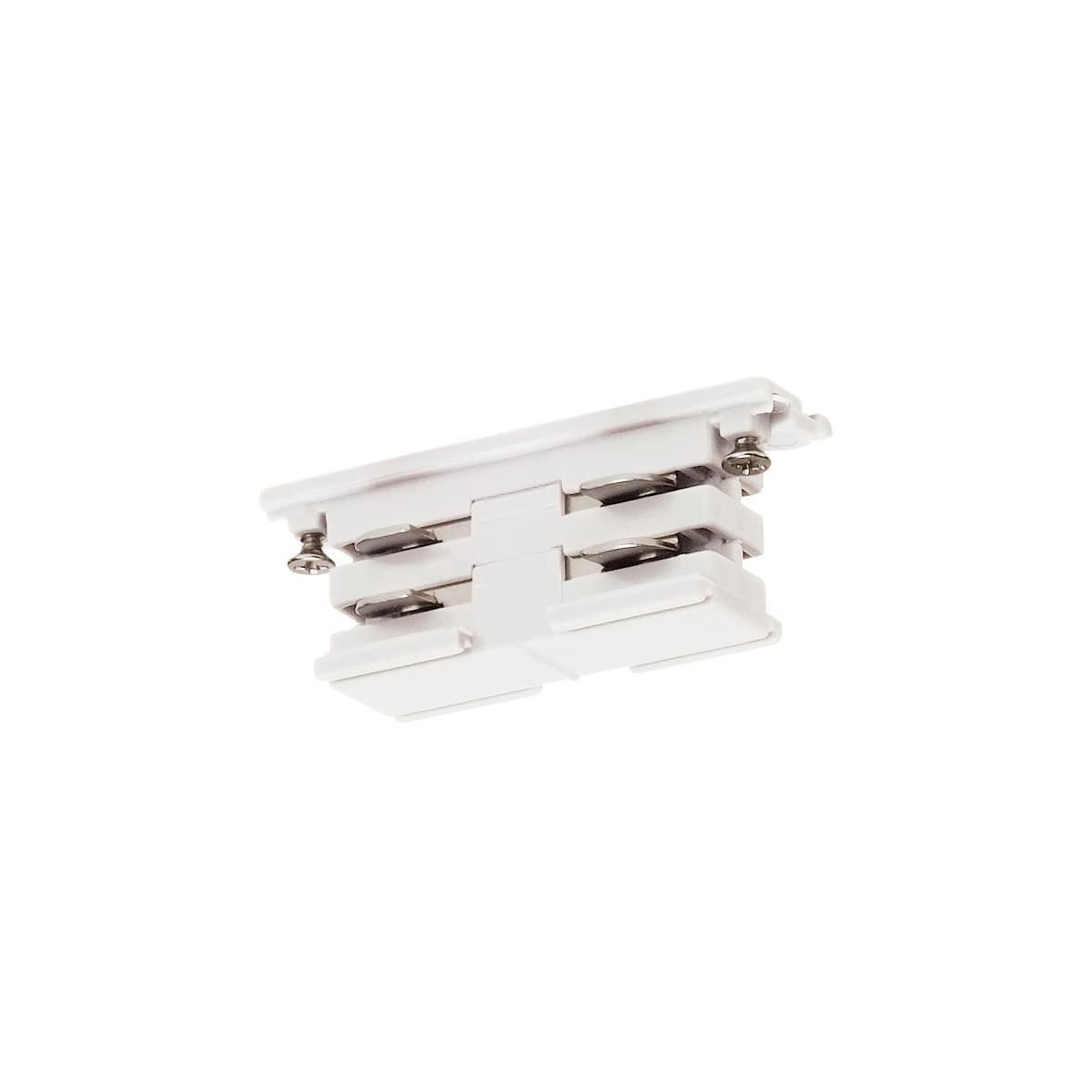 LA 1001381 Mini spojka pro 3fáz. přípojnici S-TRACK, elektrická, dopravní bílá - BIG WHITE (SLV)