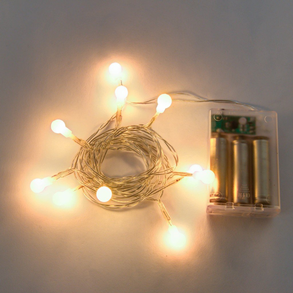 DLED BL21W DECOLED LED světelný řetěz na baterie, teple bílá, 10 diod, 2,1 m (obrázek 3)