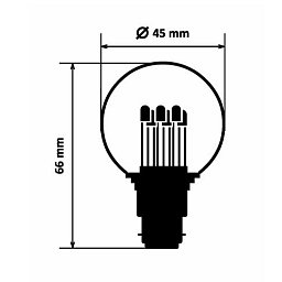 Obrázek pro produkt DecoLED LED žárovka - teple bílá, patice B22