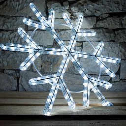 Obrázek pro produkt LED světelný motiv - vločka, ledově bílá, pr. 60 cm