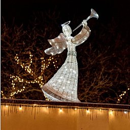 Obrázek pro produkt DECOLED Světelný vánoční anděl, 122 cm, ledově bílá, 120 LED 
