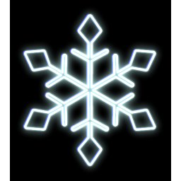 Obrázek pro produkt DecoLED LED světelný motiv - vločka, ledově bílá, pr. 65 cm