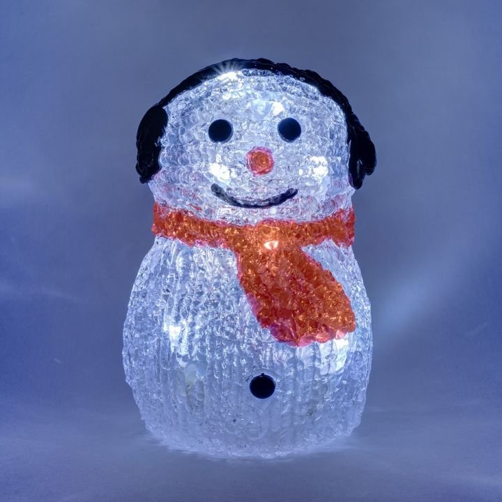 DLED 3DAS1 DecoLED LED světelný sněhulák - 15 cm