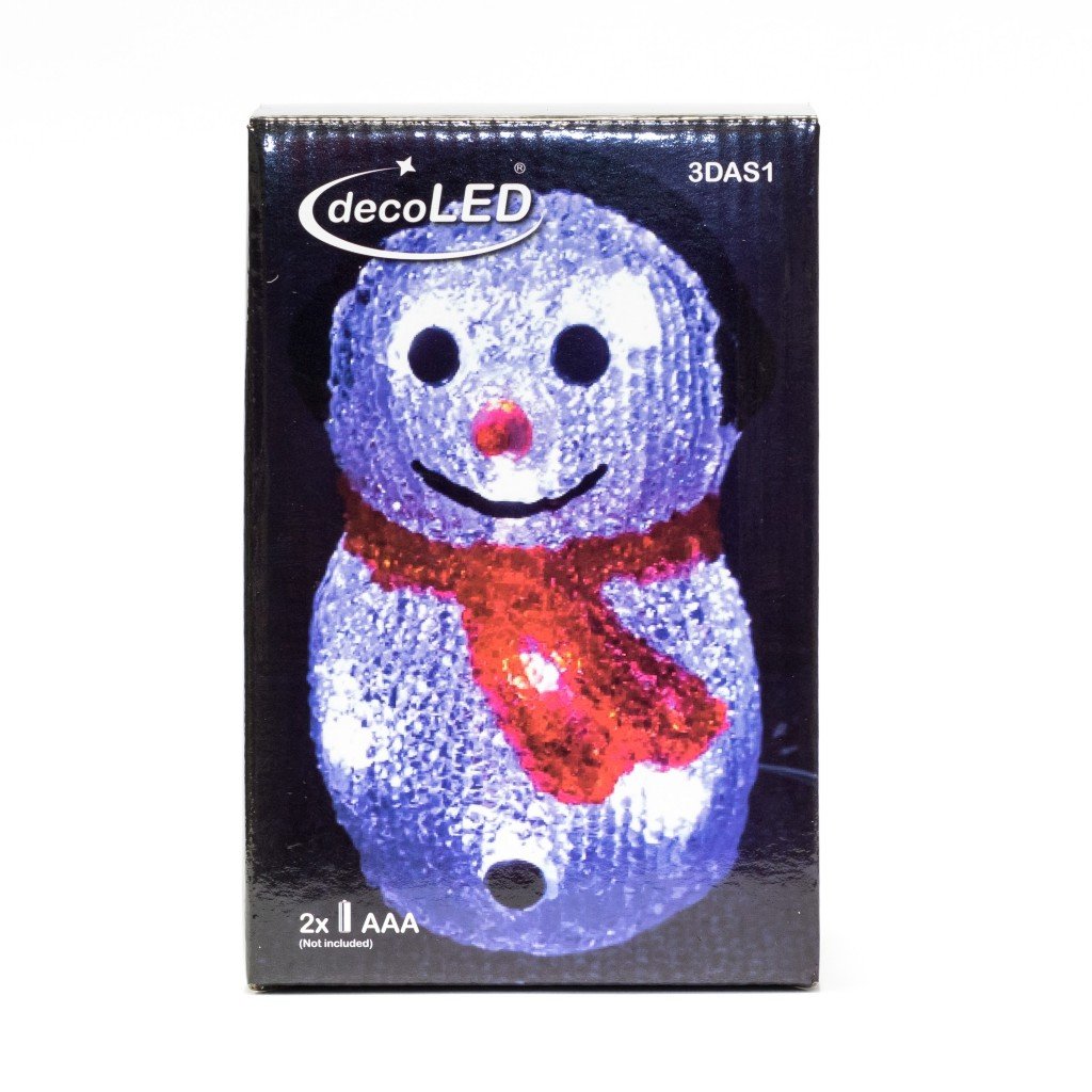 DLED 3DAS1 DecoLED LED světelný sněhulák - 15 cm (obrázek 3)