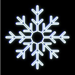 Obrázek pro produkt DecoLED LED světelný motiv - vločka, ledově bílá, pr. 85 cm