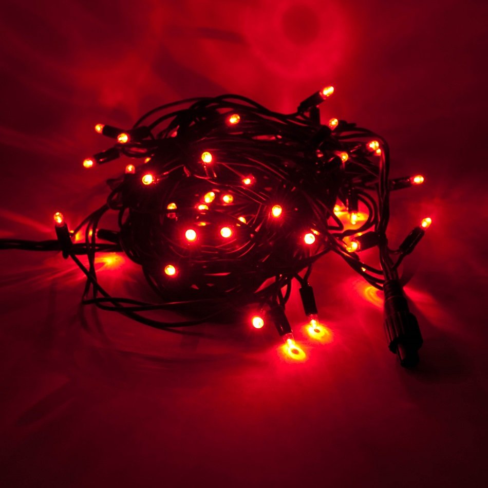 decoLED LED světelný řetěz - 5m, červená, 50 diod