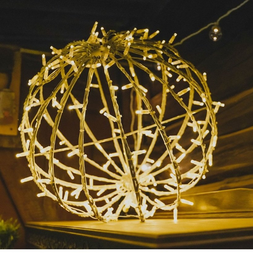 decoLED LED světelná koule - teple bílá, pr. 60 cm