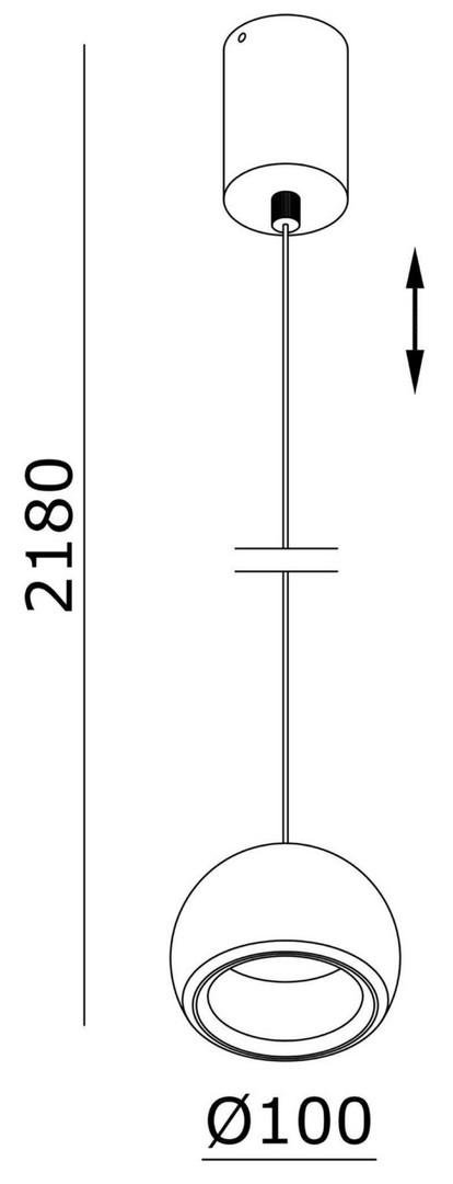 IMPR 342126 Závěsné svítidlo Heze I bílá matná LED 5W 3000K 340lm - DEKOLIGHT (obrázek 3)
