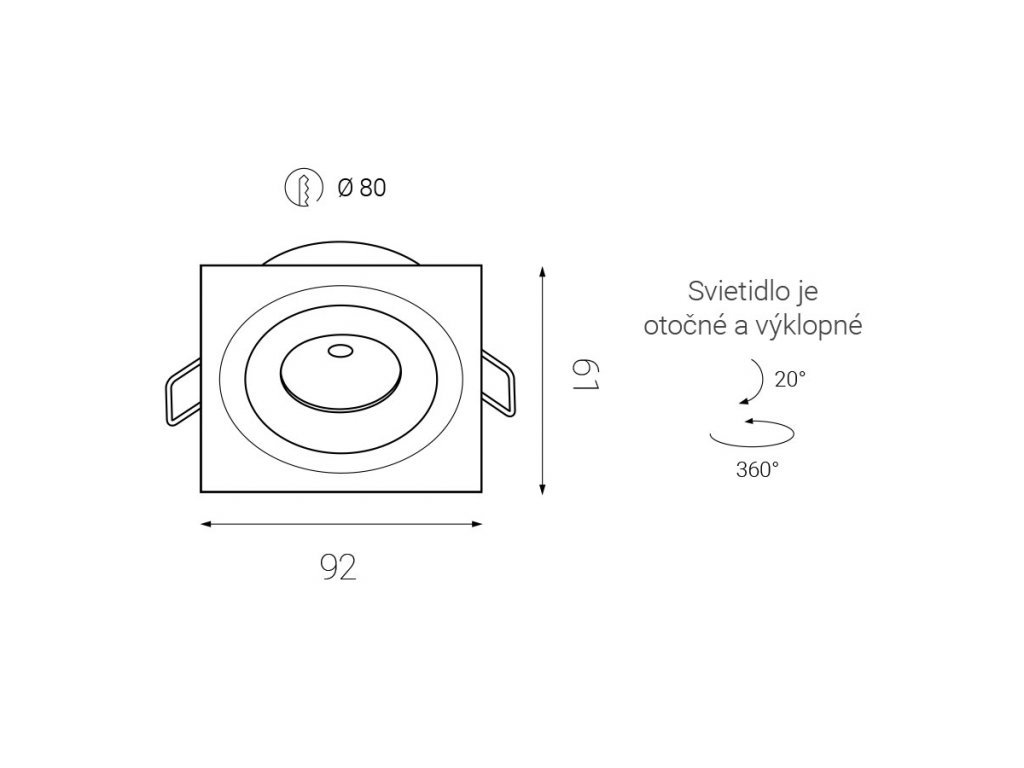 LED2 2160436 Svítidlo ZÁPUSTNÉ HLINÍK - LED2 Lighting (obrázek 10)