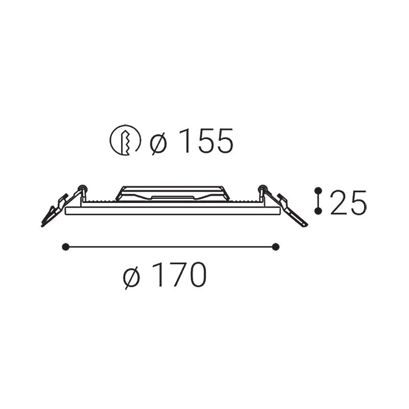 LED2 2182531 LED2 SLIM-R, M ZÁPUSTNÉ BÍLÉ IP43 - LED2 Lighting (obrázek 3)