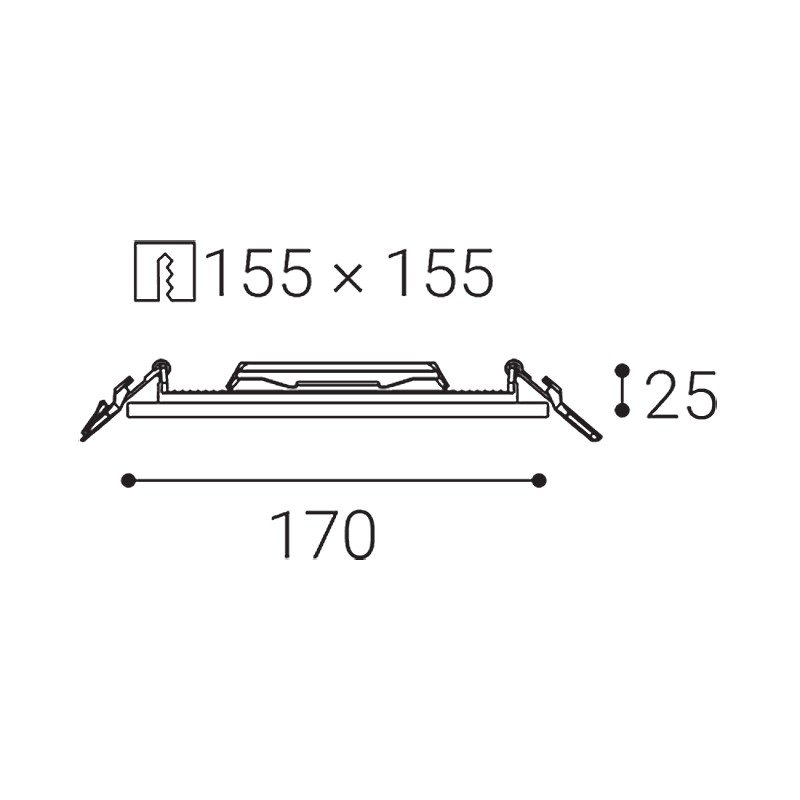 LED2 2182931 LED2 SLIM-Q, M ZÁPUSTNÉ BÍLÉ IP43 15W - LED2 Lighting (obrázek 3)