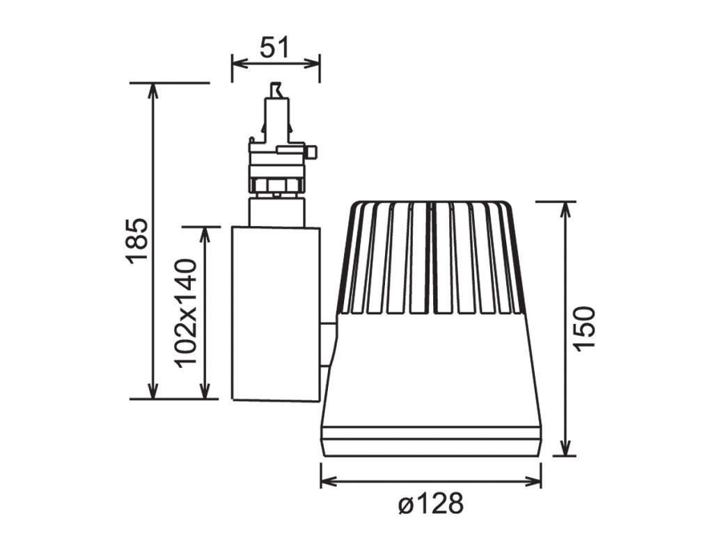 LED2 6090131 Svítidlo SHOP LIGHT 45 30° BÍLÉ LIŠTOVÉ - LED2 Lighting (obrázek 8)