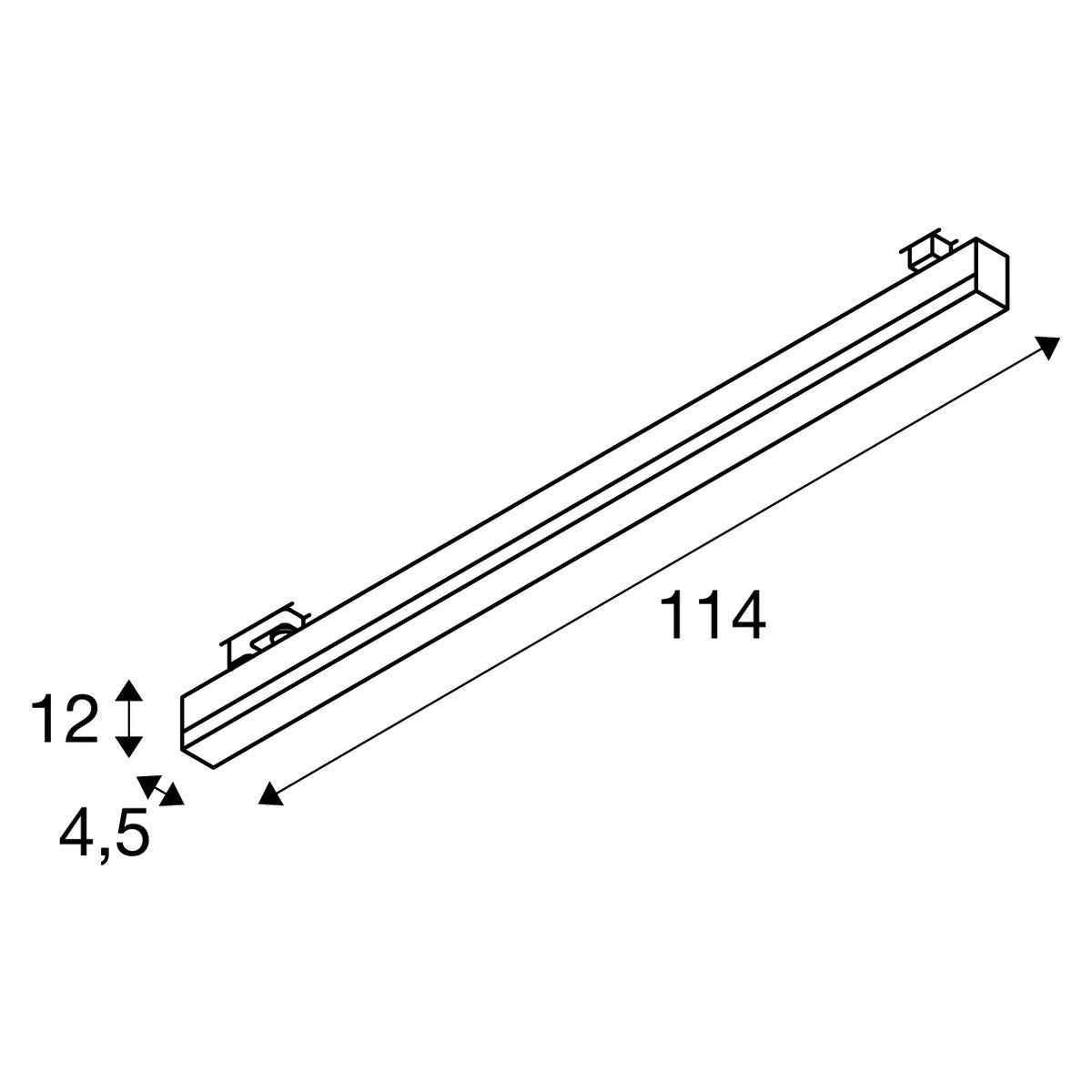 LA 1001292 SIGHT, pro vysokonapěťové 3fázové proudové sběrnice, LED, 3000K, stříbrošedá, vč. 3fázového adaptéru - BIG WHITE (SLV) (obrázek 11)
