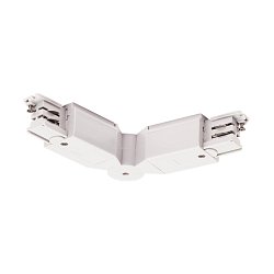 Obrázek pro produkt OHEBNÁ spojka pro vysokonapěťovou 3fázovou montážní kolejničku S-TRACK, dopravní bílá - BIG WHITE (SLV)