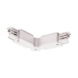 Obrázek pro produkt OHEBNÁ spojka pro vysokonapěťovou 3fázovou montážní kolejničku S-TRACK, dopravní bílá - BIG WHITE (SLV)