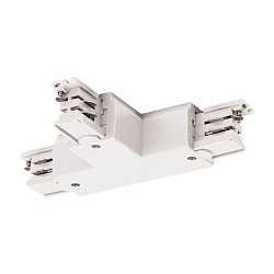 Obrázek pro produkt T spojka pro vysokonapěťovou 3fázovou montážní kolejničku S-TRACK, země vpravo, dopravní bílá - BIG WHITE (SLV)