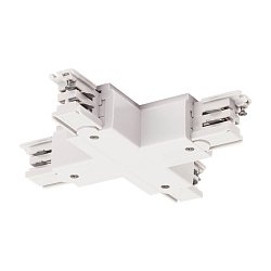 Obrázek pro produkt X spojka pro vysokonapěťovou 3fázovou montážní kolejničku S-TRACK, dopravní bílá - BIG WHITE (SLV)