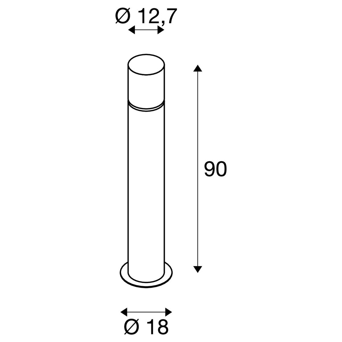 LA 1001490 ROX ACRYL 90 Pole venkovní stojací svítidlo, IP44, ušlechtilá ocel 304, E27 max. 20W - BIG WHITE (SLV) (obrázek 5)
