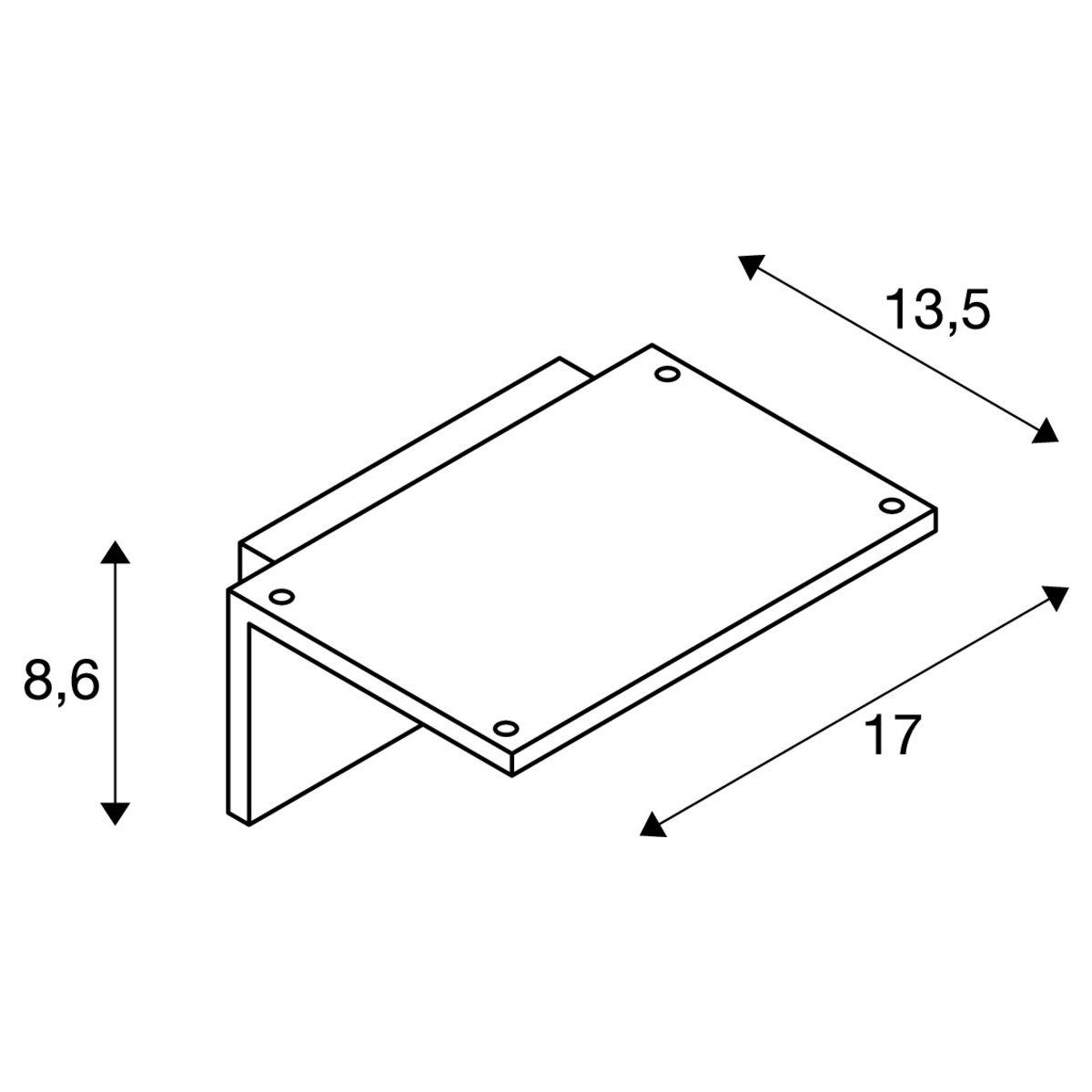 LA 1001970 LED SENSOR WL, LED venkovní nástěnné nástavbové svítidlo, IP44, BÍLÁ, 3000K - BIG WHITE (SLV) (obrázek 5)