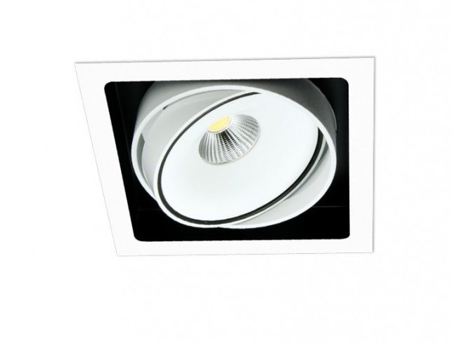 BPM 8201.02.RF.WH-WH.60.ST.9.30 Zápustné svítidlo Gran Cube matná bílá LED 16W 3000K 1442lm 230V - BPM (starý kód: 8210.01.D60.3K)