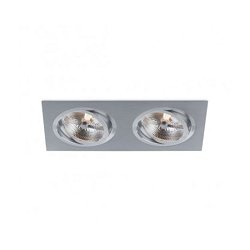 Obrázek pro produkt Vestavné svítidlo Aluminio Plata, kartáčovaný hliník 2x75W, 230V - BPM